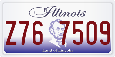 IL license plate Z767509
