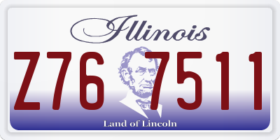 IL license plate Z767511