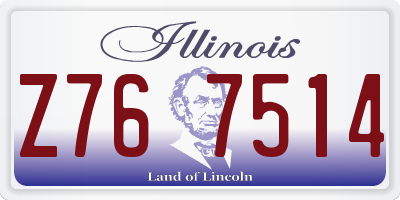IL license plate Z767514