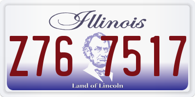 IL license plate Z767517