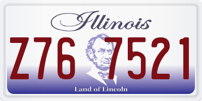 IL license plate Z767521