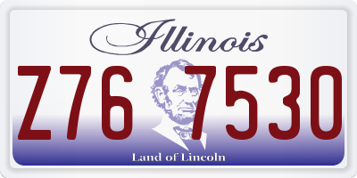 IL license plate Z767530