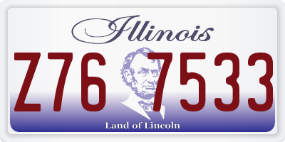 IL license plate Z767533