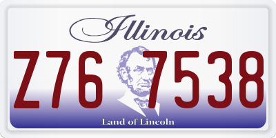 IL license plate Z767538