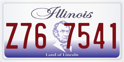 IL license plate Z767541