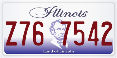 IL license plate Z767542