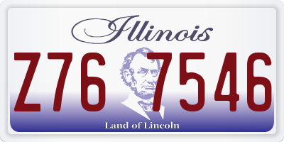IL license plate Z767546