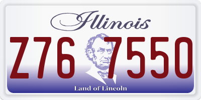 IL license plate Z767550