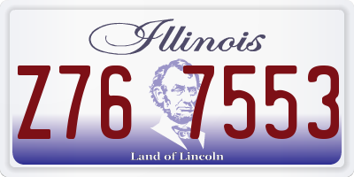 IL license plate Z767553