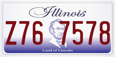 IL license plate Z767578
