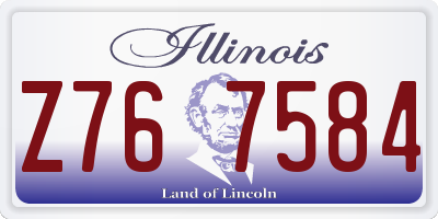 IL license plate Z767584