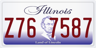 IL license plate Z767587