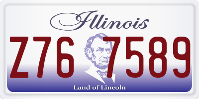 IL license plate Z767589