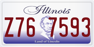 IL license plate Z767593