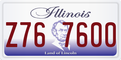 IL license plate Z767600