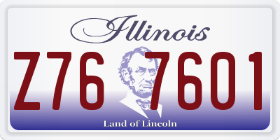 IL license plate Z767601