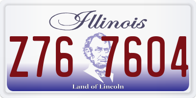 IL license plate Z767604