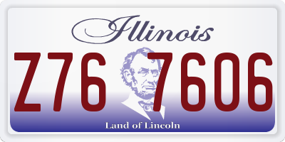 IL license plate Z767606