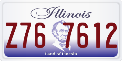 IL license plate Z767612