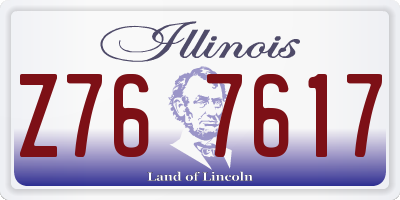 IL license plate Z767617