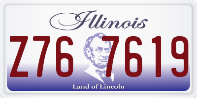IL license plate Z767619