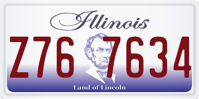 IL license plate Z767634