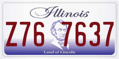 IL license plate Z767637