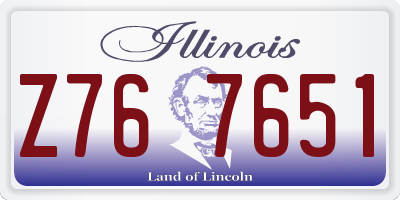 IL license plate Z767651