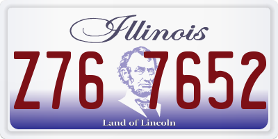 IL license plate Z767652