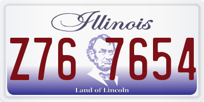 IL license plate Z767654