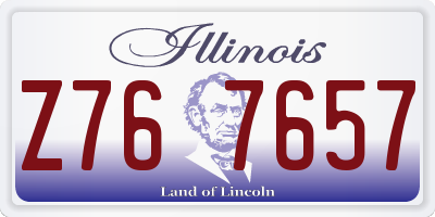 IL license plate Z767657