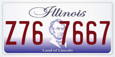 IL license plate Z767667