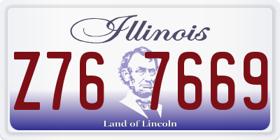 IL license plate Z767669