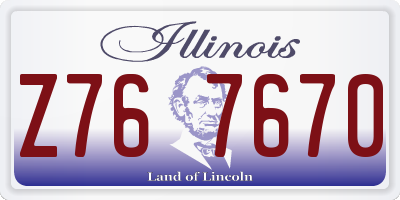 IL license plate Z767670