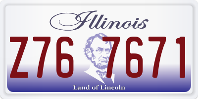 IL license plate Z767671
