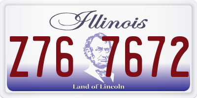 IL license plate Z767672