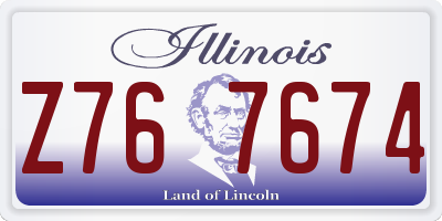 IL license plate Z767674