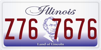IL license plate Z767676