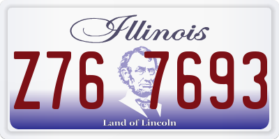 IL license plate Z767693