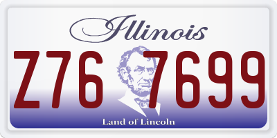 IL license plate Z767699