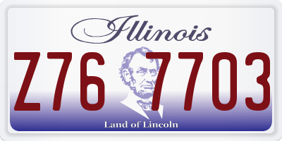 IL license plate Z767703