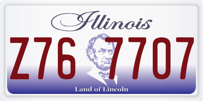 IL license plate Z767707