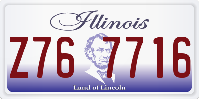 IL license plate Z767716