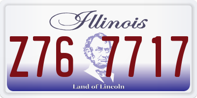 IL license plate Z767717