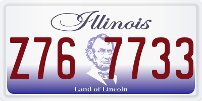 IL license plate Z767733