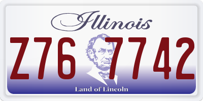 IL license plate Z767742