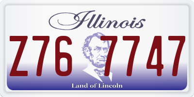 IL license plate Z767747