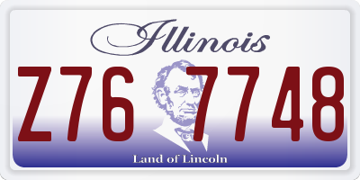 IL license plate Z767748