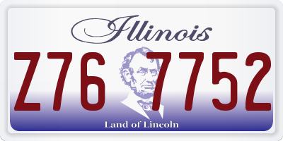IL license plate Z767752