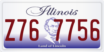 IL license plate Z767756